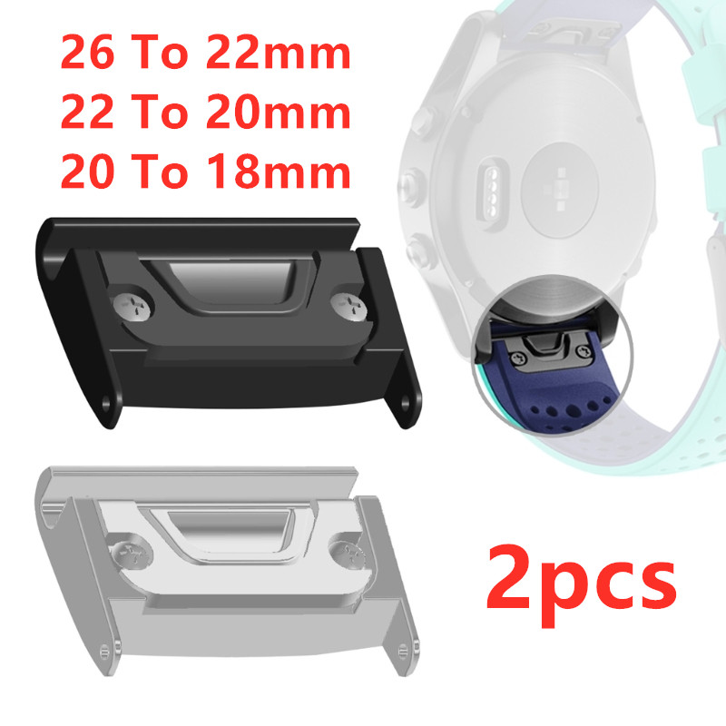 Silicone Watch Band 22Mm - อะแดปเตอร์สายนาฬิกาข้อมือ2ชิ้น26มม. ถึง22มม. 20มม. ถึง18มม. 22มม. ถึง20มม.