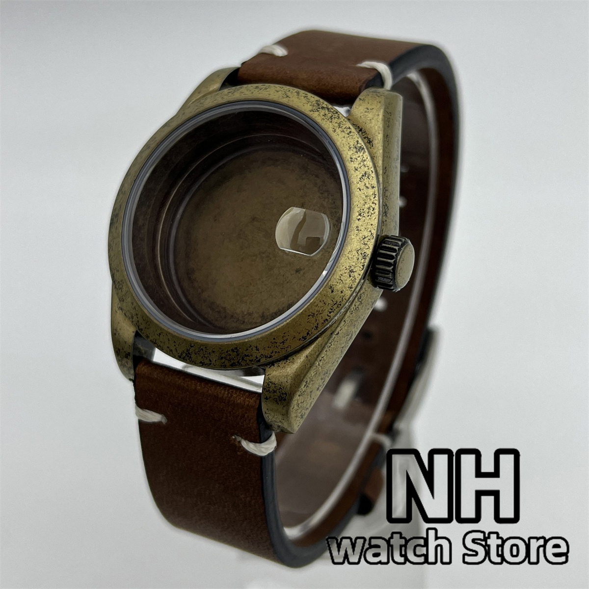 Seiko Watch 5 Sports - 39mm Bronze แปรงนาฬิกาสายหนัง Sapphire Fit NH34