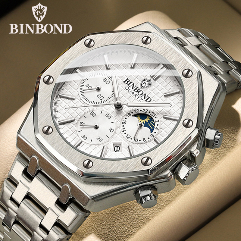 BINBOND คุณภาพนาฬิกาผู้ชายหรูห - Patek Philippe Watch Nautilus บทวิจารณ์และราคา