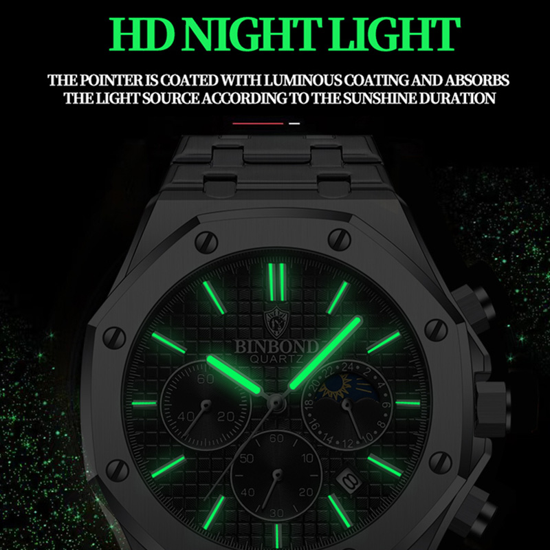 BINBOND คุณภาพนาฬิกาผู้ชายหรูห - Patek Philippe Watch Nautilus บทวิจารณ์และราคา