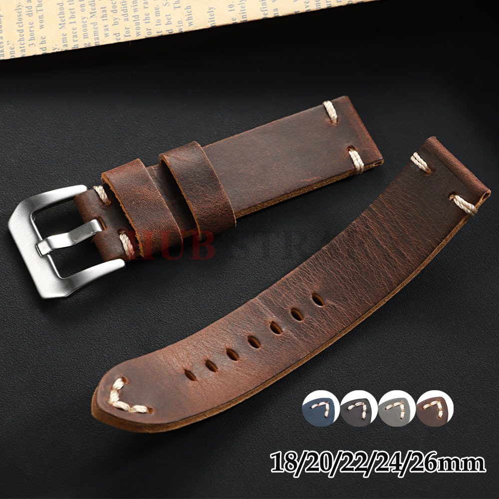 สายนาฬิกาหนังวัวแท้สไตล์วินเทจ - Suede Strap Watch บทวิจารณ์และราคา