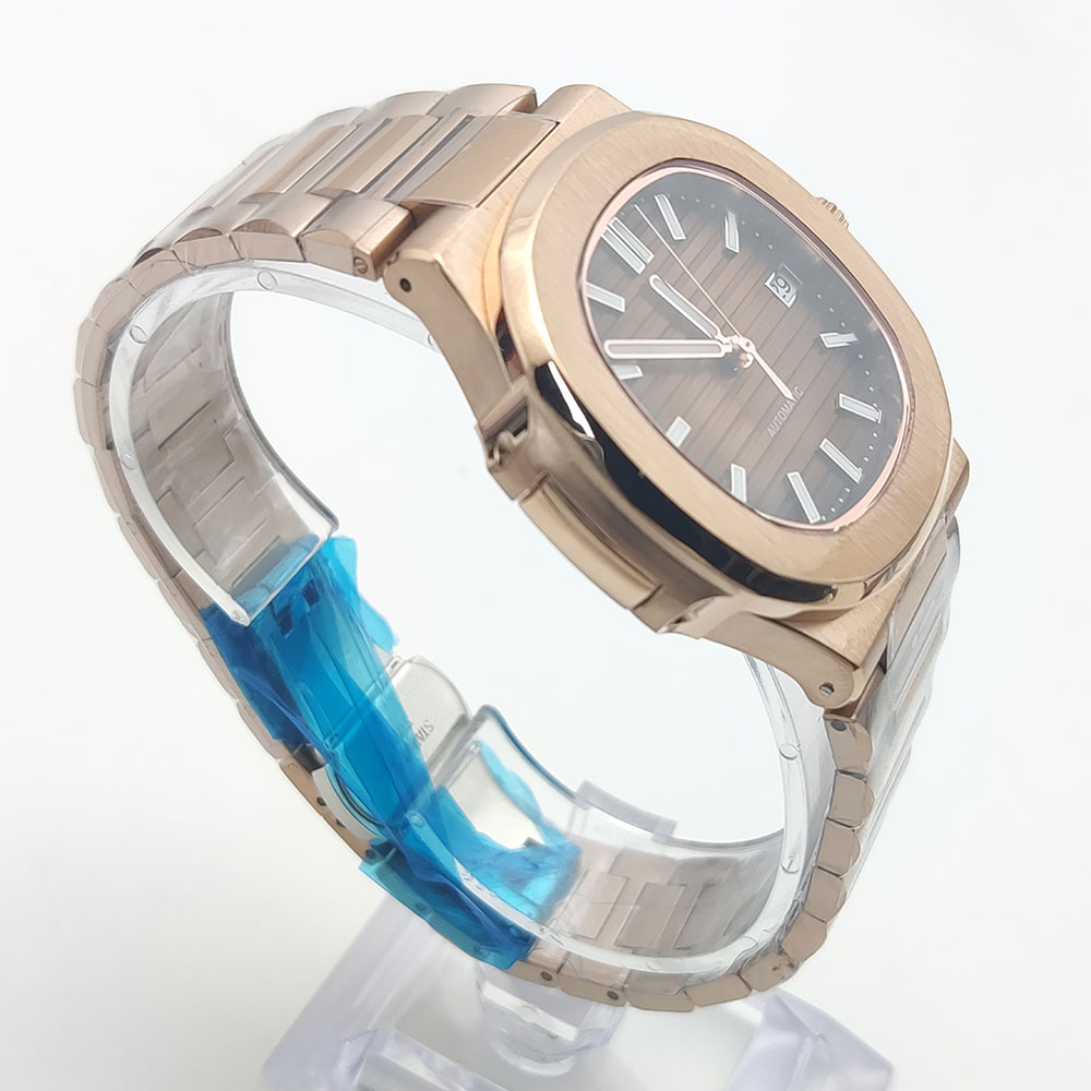 นาฬิกากลไกทองคำสีกุหลาบอัติโนม - Patek Philippe Watch Nautilus บทวิจารณ์และราคา