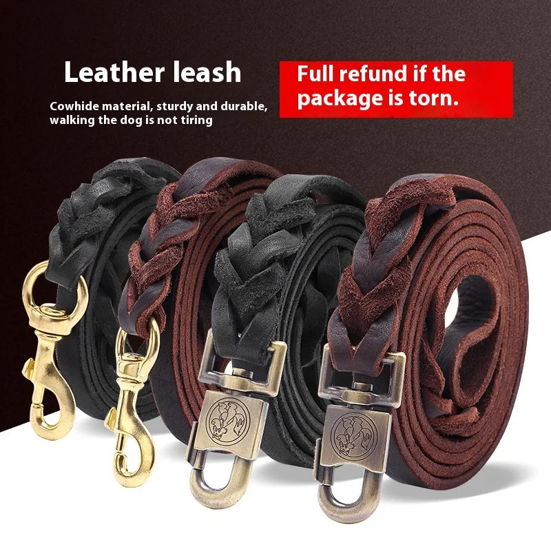 สายจูงสุนัขหนังแท้ - สายจูงฝึก - Leather Strap Quick Release บทวิจารณ์และราคา
